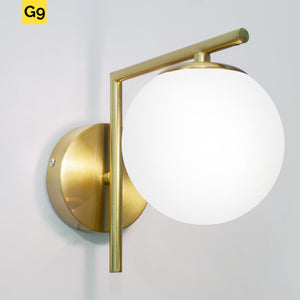 Applique da parete lampada decorativa moderna G9 paralume vetro elegante luce ingresso soggiorno camera da letto 230V