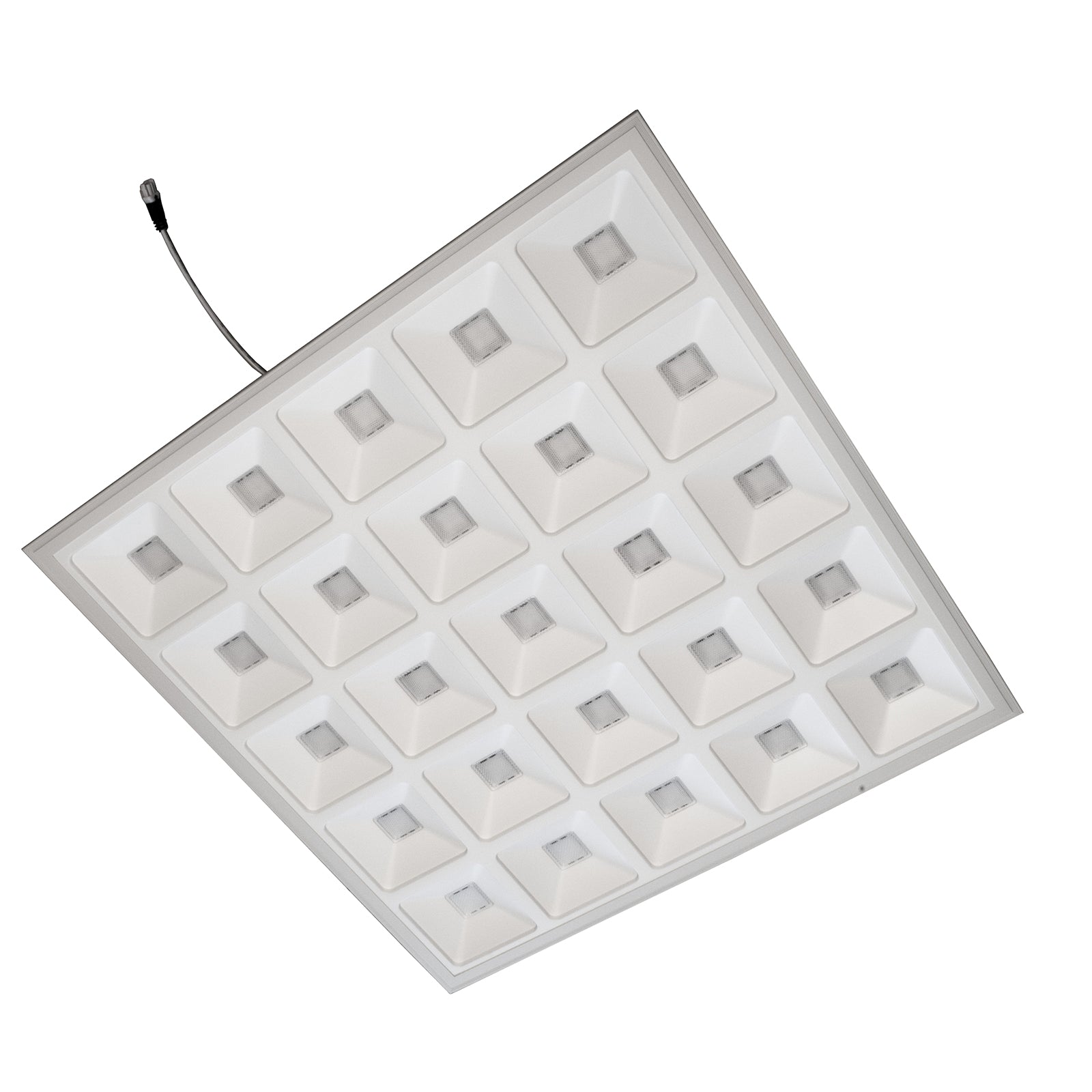 Pannello da incasso quadrato LED 40W resa 440W 60x60cm alluminio colore bianco luce ufficio negozio studio 4400lm 230V luce naturale 4000K