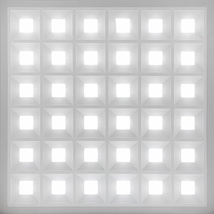 Pannello da incasso quadrato LED 40W resa 440W 60x60cm alluminio colore bianco luce ufficio negozio studio 4400lm 230V luce naturale 4000K