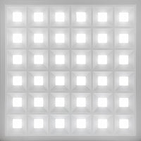 Pannello da incasso quadrato LED 40W resa 440W 60x60cm alluminio colore bianco luce ufficio negozio studio 4400lm 230V luce fredda 6500K