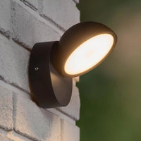 Applique parete orientabile IP54 impermeabile LED 12W interruttore luce CCT da 3000K a 6500K lampada giardino terrazza balcone ingresso GRIGIO SCURO