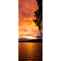 Decorazione per Porta Autoadesiva Facile da Applicare 210x83 cm Door Cover Lake Sunset