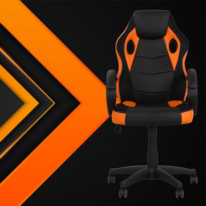 Sedia Gaming 59x120 cm in Similpelle Arancio