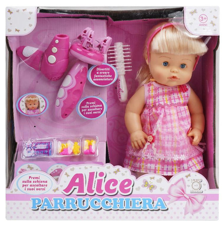 Bambola Alice Parrucchiera con Accessori