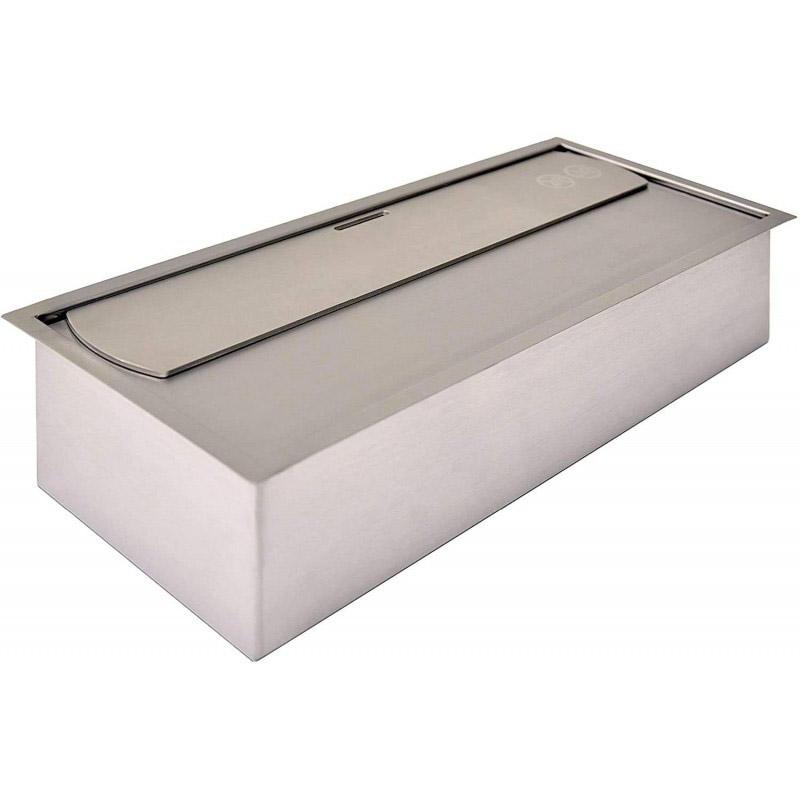 Bruciatore a Bioetanolo per Camini 45x18,7x9,5 cm 3,5L in Acciaio Inox