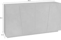 Credenza 4 Ante Battenti 158,5x43x86 cm Vega Bianco Lucido