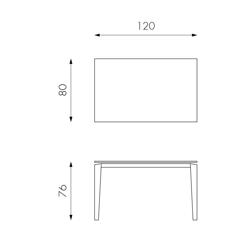 Tavolo Allungabile 120/170x80x76 cm in Metallo con Top Ceramica su Vetro Grigio