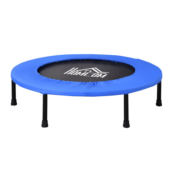 Trampolino Elastico Fitness Ø91 cm in Acciaio e PVC Nero e Blu