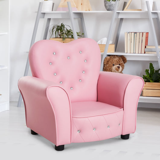 Poltroncina Mini per Bambini 59x41,5x49 cm in PVC Rosa