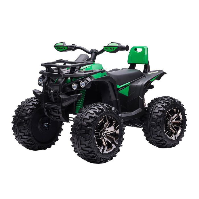 Quad Elettrico per Bambini 12V Nero e Verde