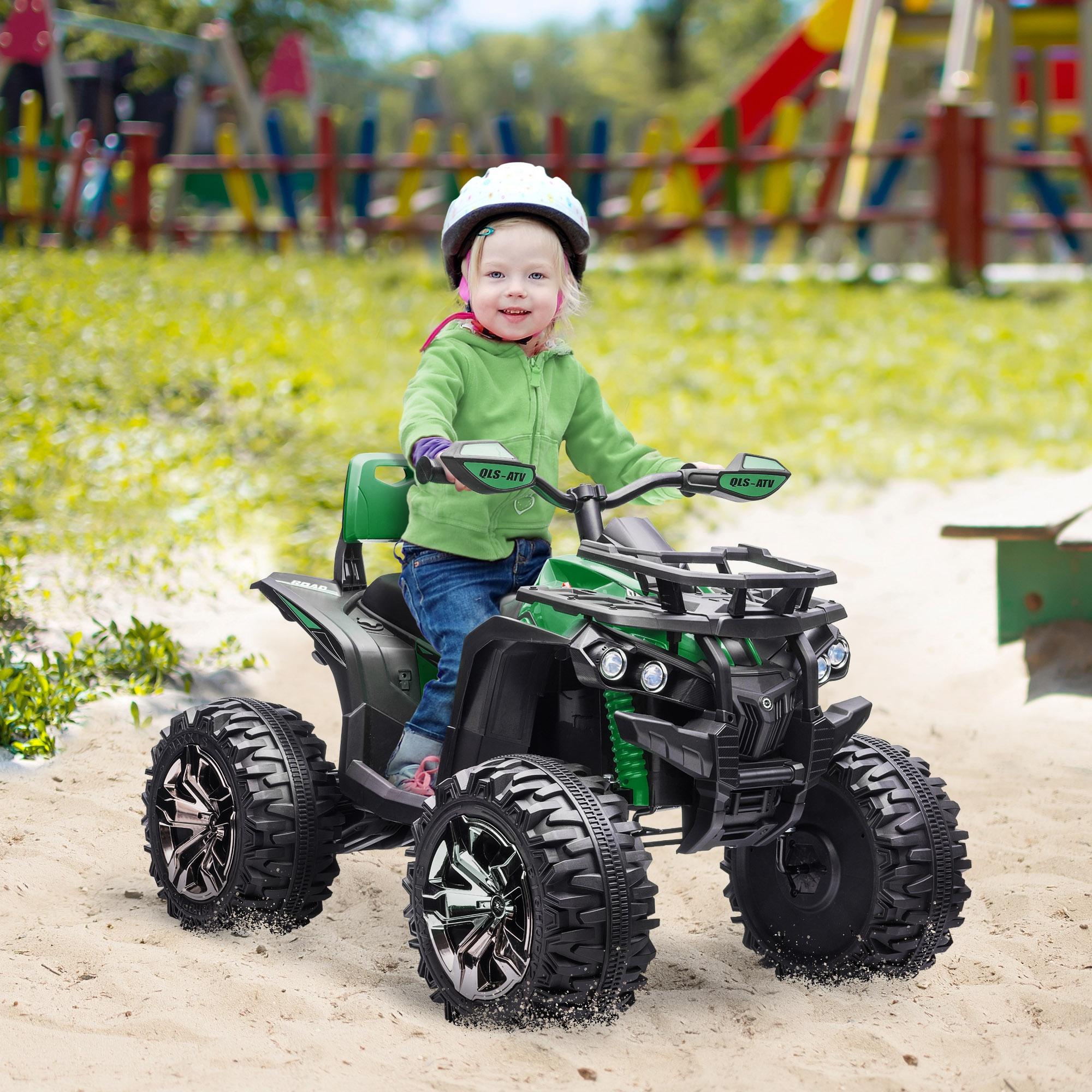 Quad Elettrico per Bambini 12V Nero e Verde