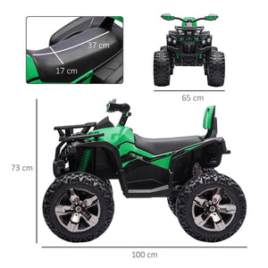 Quad Elettrico per Bambini 12V Nero e Verde