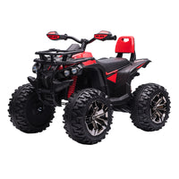 Quad Elettrico per Bambini 12V Nero e Rosso