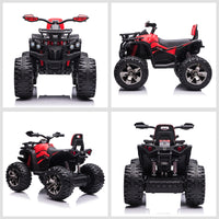 Quad Elettrico per Bambini 12V Nero e Rosso