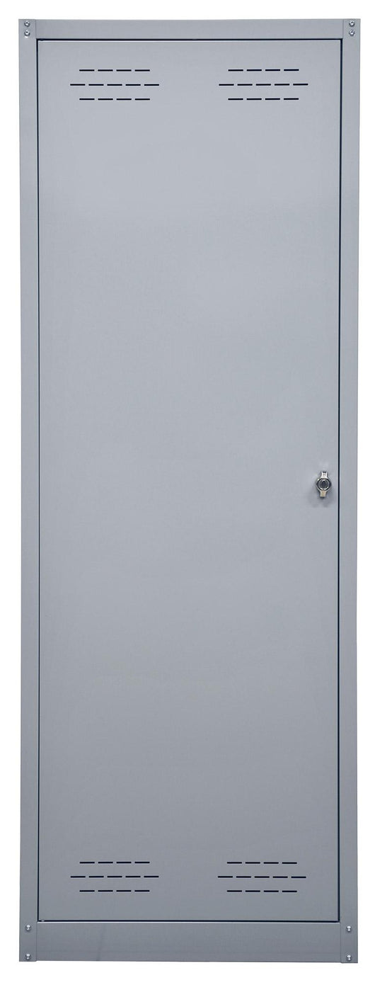 Armadio Spogliatoio Sporco Pulito 1 Anta 60x40x167 cm in Metallo Verniciato Grigio Chiaro