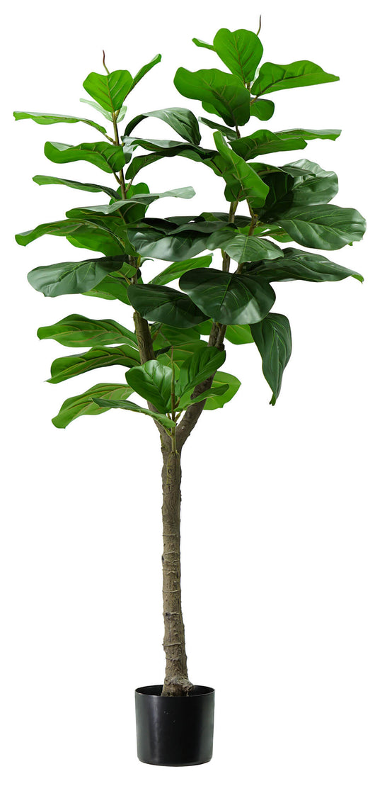 Pianta Artificiale Ficus Lyrata H130 cm con Vaso Verde