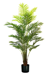 Pianta Artificiale Palma Areca H160 cm con Vaso Verde