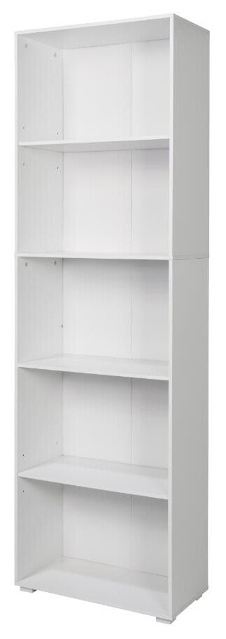 Libreria 5 Ripiani 60x30x195 cm in MDF Bianco