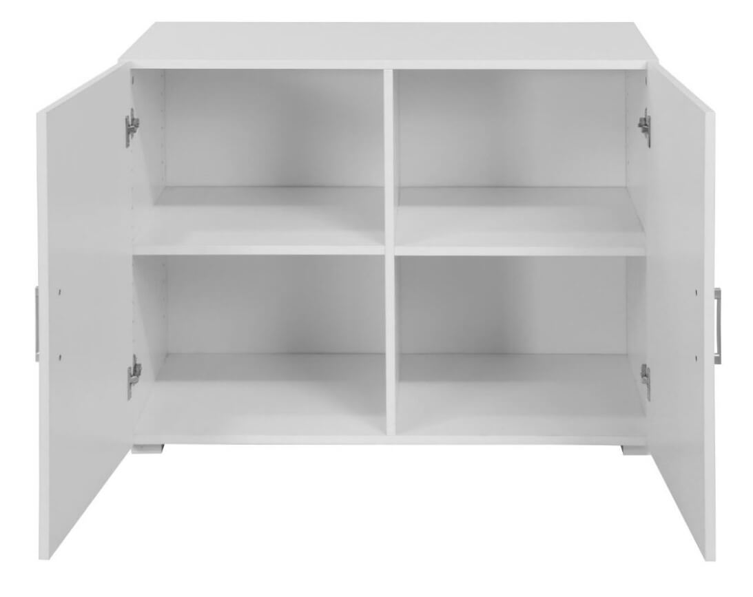 Mobiletto 2 Ante 90x45x66 cm in MDF Bianco