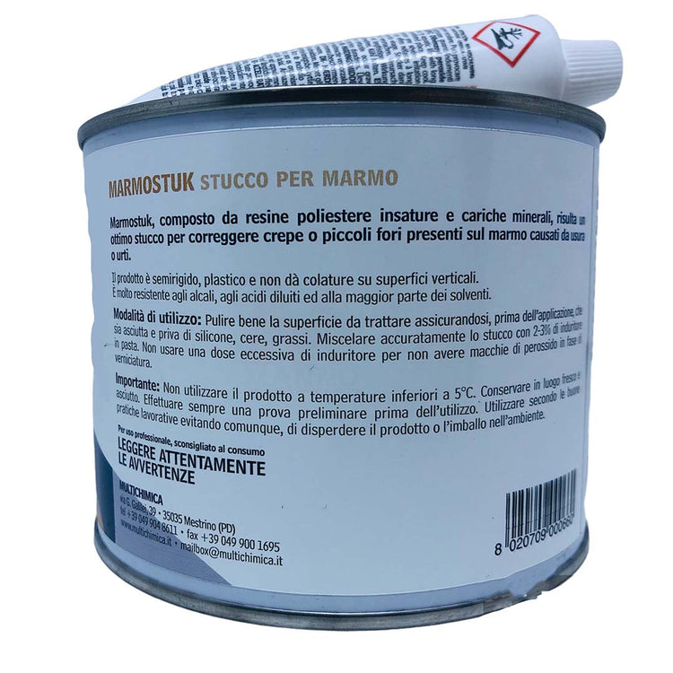 Stucco per marmo riparazione crepe e piccoli fori 500 ml Multichimica Marmostuk