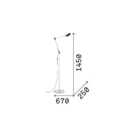 Piantana Moderna Futura Alluminio-Plastiche Cromo Led 12,5W 4000K