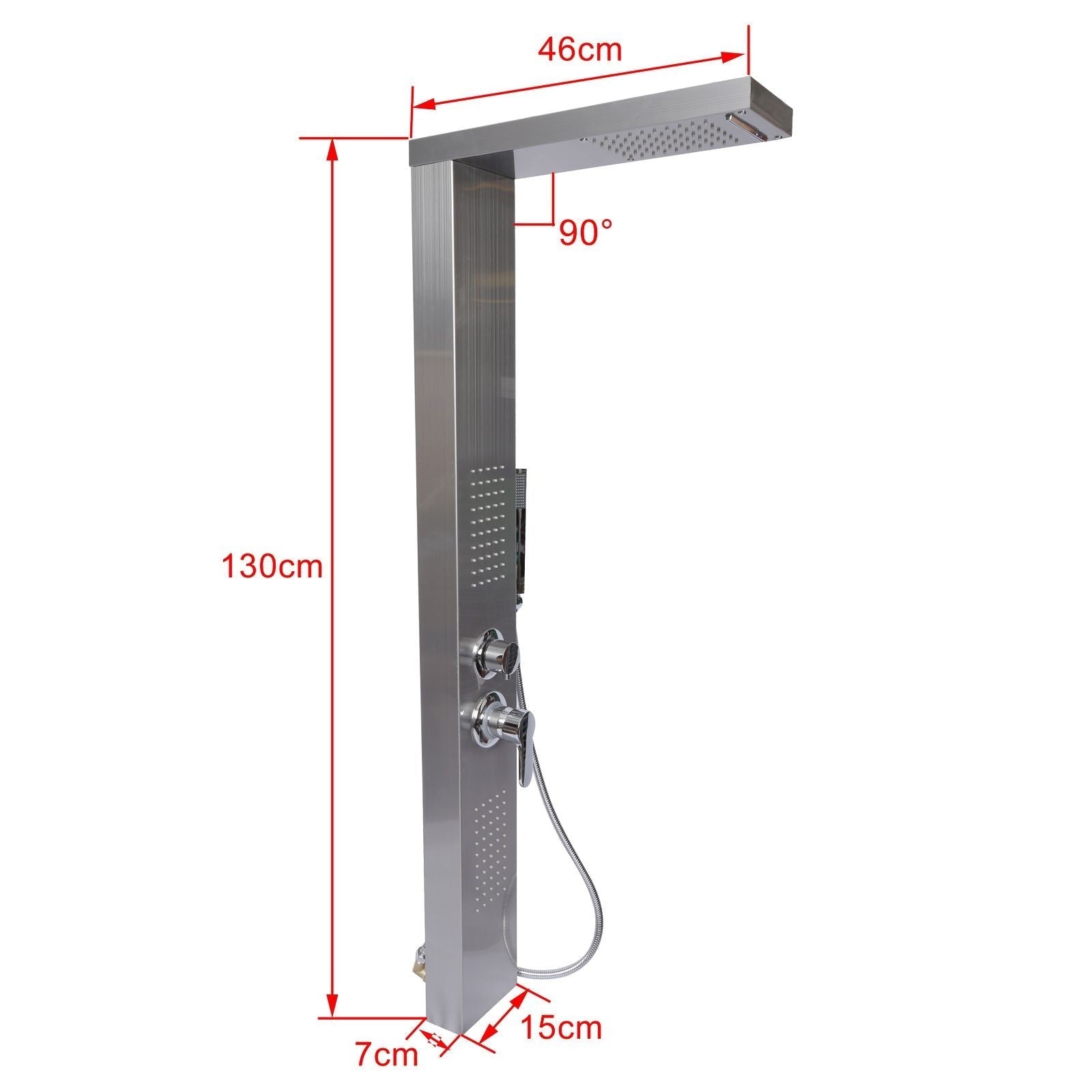 Pannello colonna doccia completo multifunzione con cascata