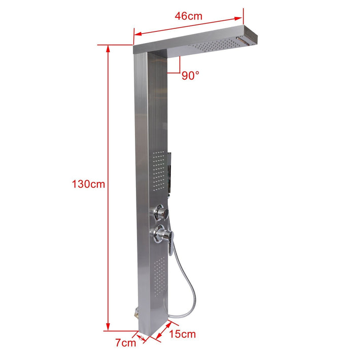 Pannello colonna doccia completo multifunzione con cascata