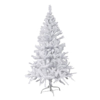 Albero di Natale Bianco 210 cm Abete Artificiale Rami Pieghevoli Bianco Natale