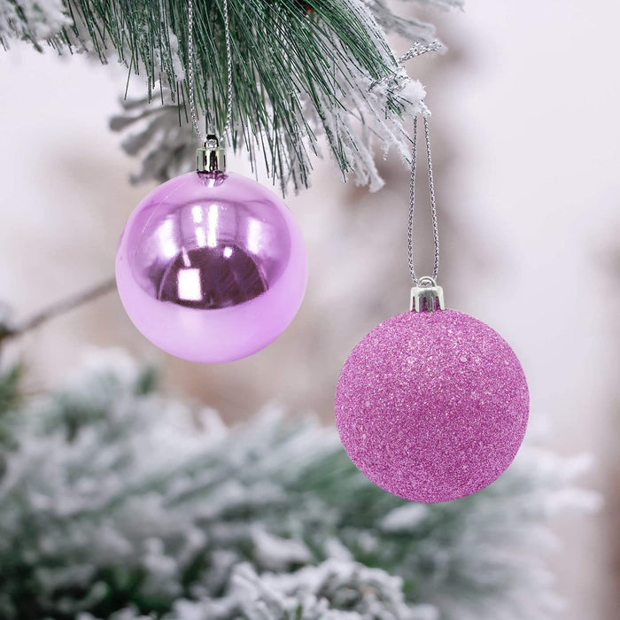 Set 24 Palle di Natale Ø7 cm Rosa per Alberi