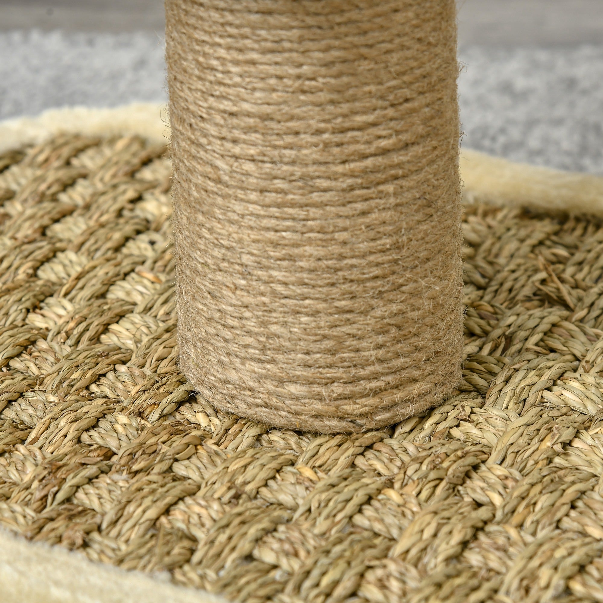 Tunnel Tiragraffi per Gatti Adulti 40x30x56 cm con Pallina Beige