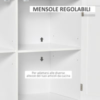 Carrello da Cucina 104x46x91 cm in Legno Bianco