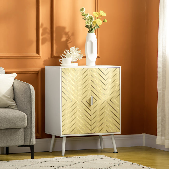 Mobile Credenza 2 Ante 60x40x80 cm in Legno e MDF Rovere