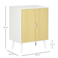 Mobile Credenza 2 Ante 60x40x80 cm in Legno e MDF Rovere