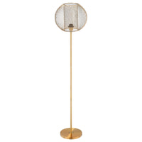 Lampada da Terra Ø35x150 cm E27 Paralume Sferico Oro