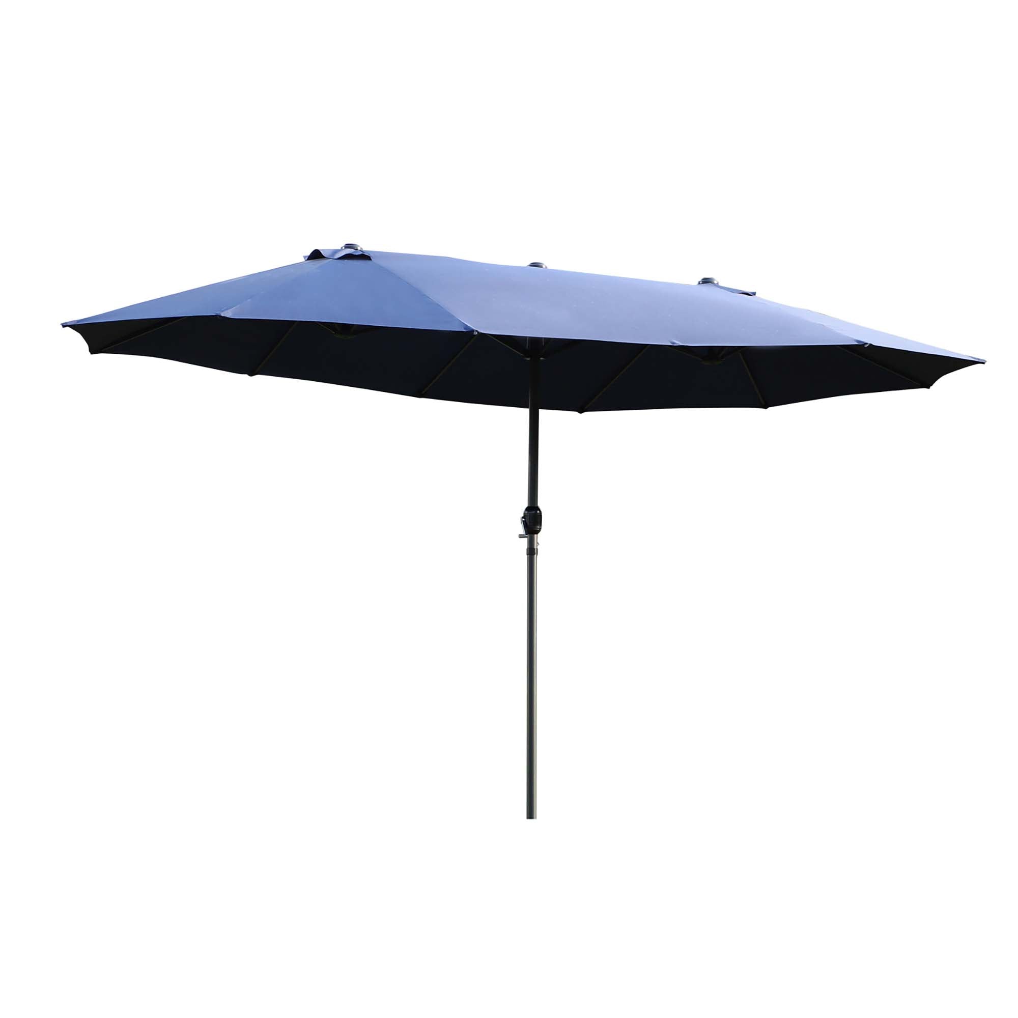 Ombrellone da Giardino Doppio 460x270x240 cm in Acciaio e Poliestere Blu