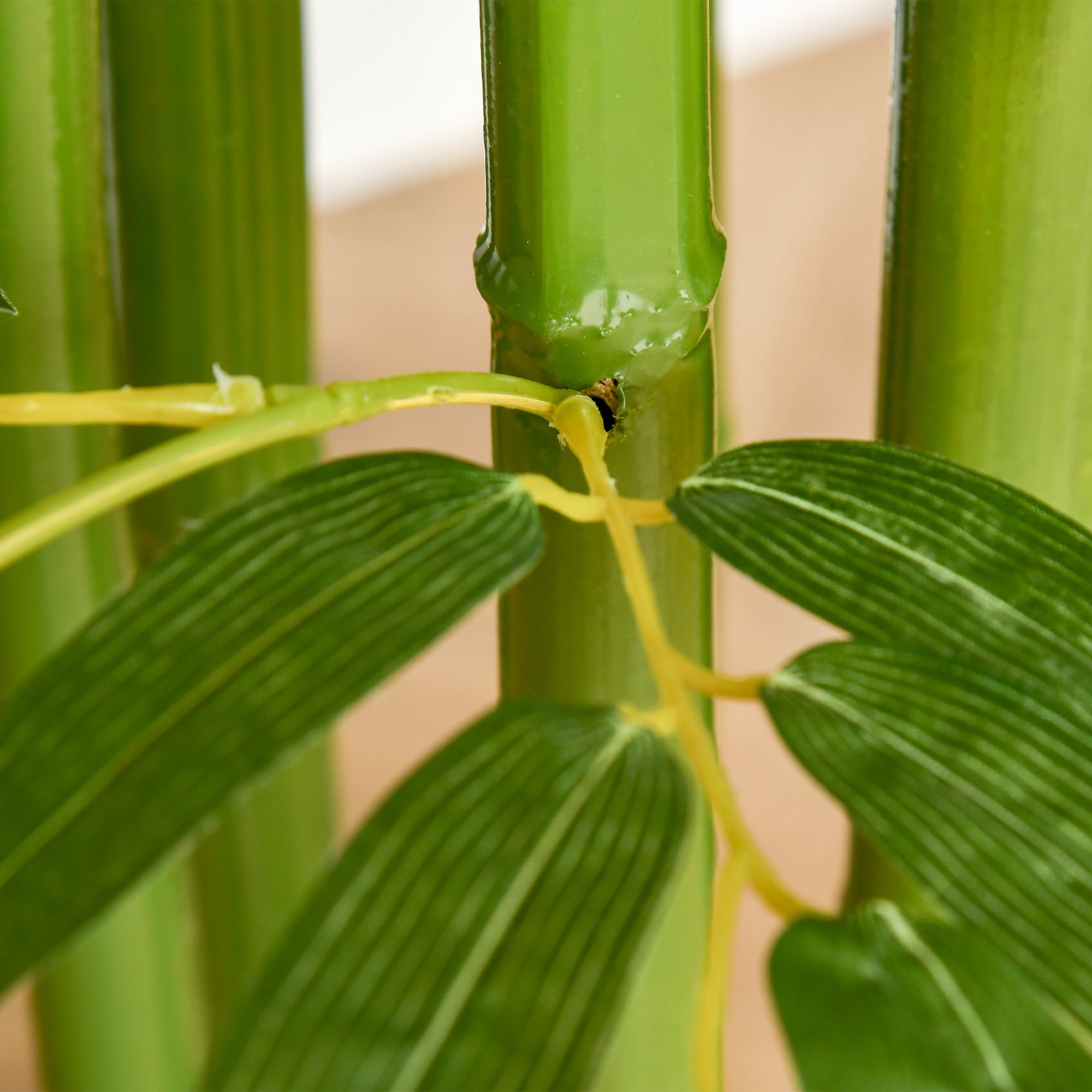 Pianta Artificiale di Bambù H140 cm con Vaso Verde