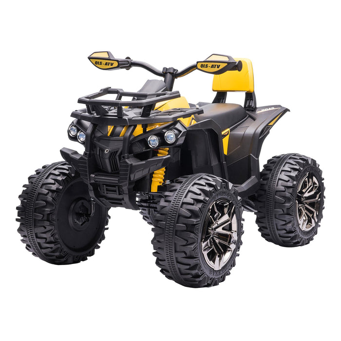 Mini Quad Elettrico per Bambini 12V Nero e Giallo