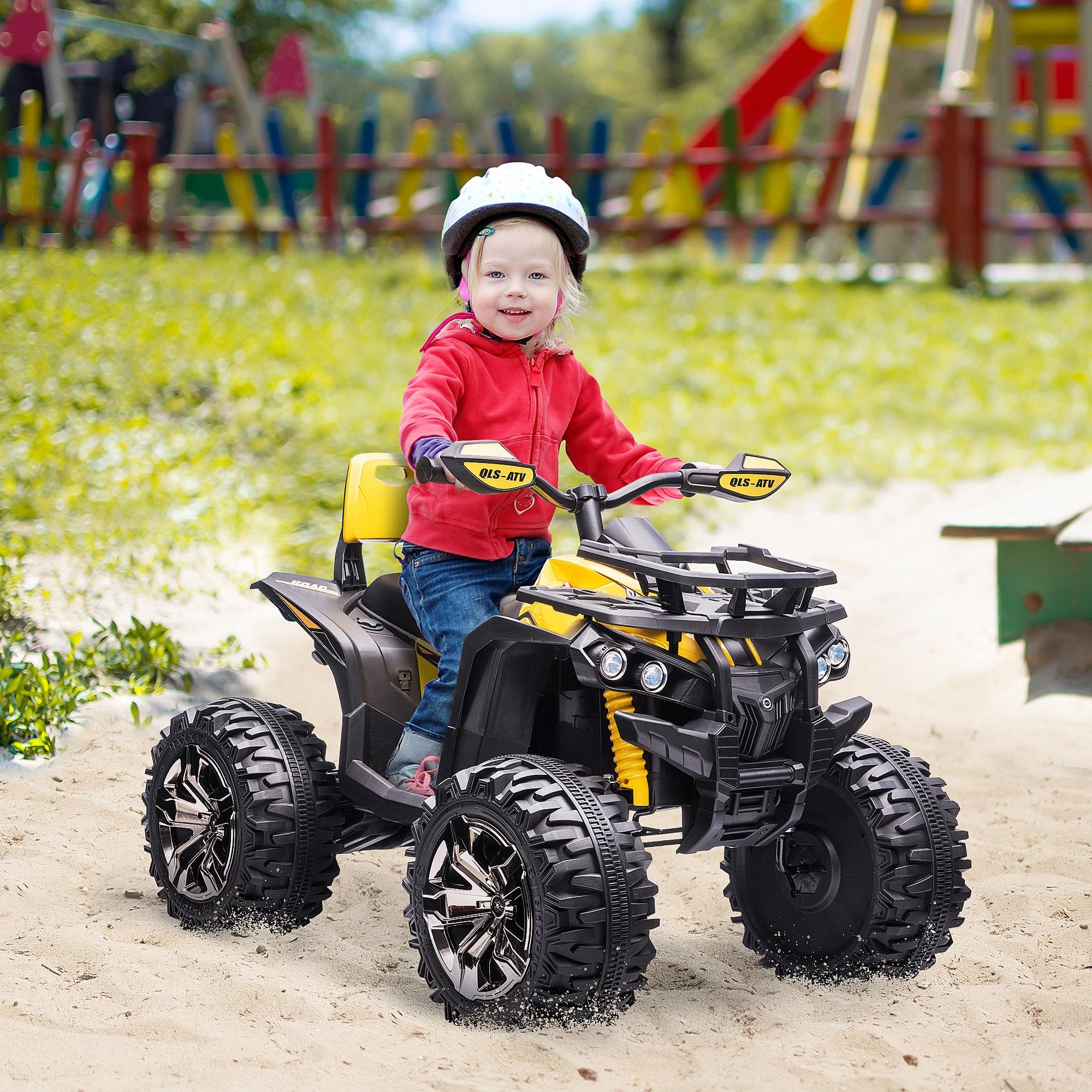 Mini Quad Elettrico per Bambini 12V Nero e Giallo