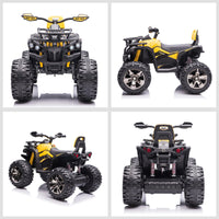 Mini Quad Elettrico per Bambini 12V Nero e Giallo