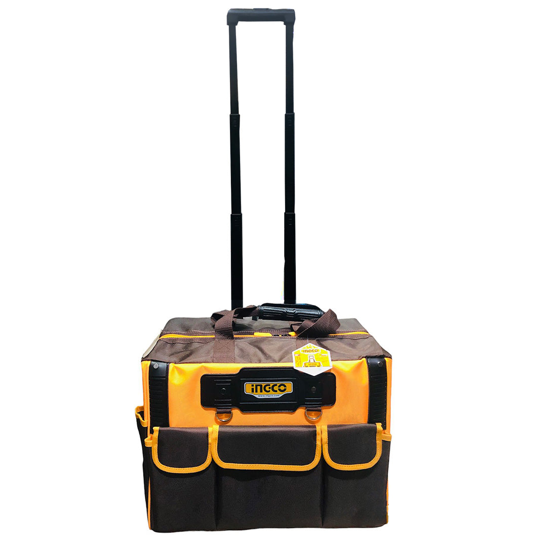 Borsa porta attrezzi 19 tasche base rigida Portattrezzi utensili trolley Ingco HRRTB2015