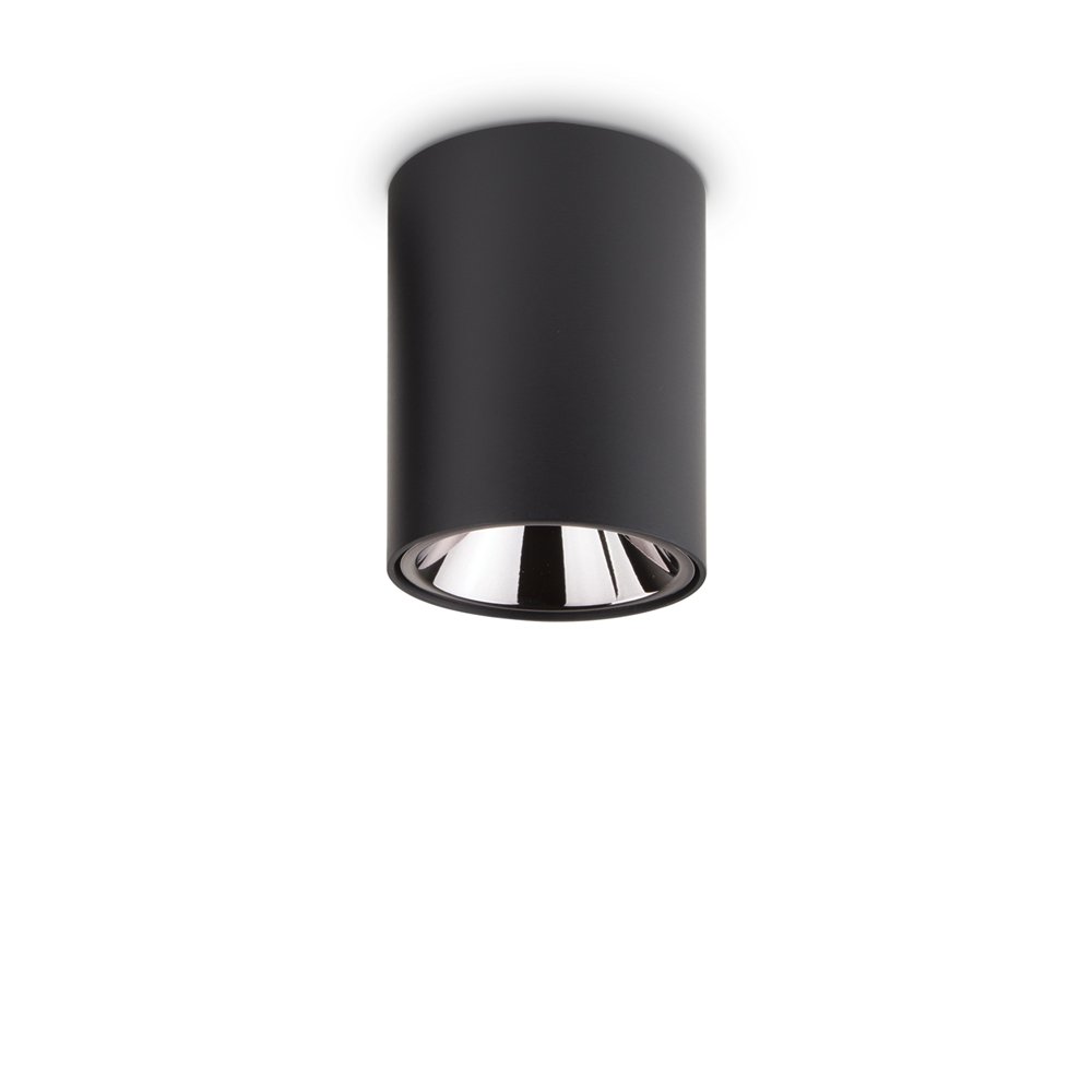 Plafoniera Moderna Nitro Round Alluminio Nero Led 10W 3000K Luce Calda