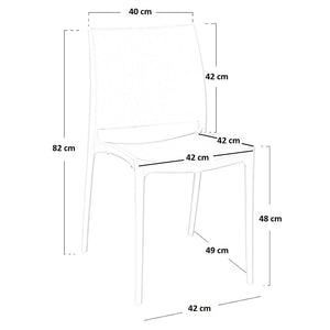 Sedia altea in plastica colore azzurro modello confort