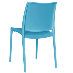 Sedia altea in plastica colore azzurro modello confort