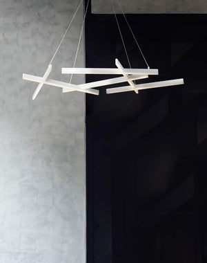 Lampada pendente Modern in Alluminio Line Bianco