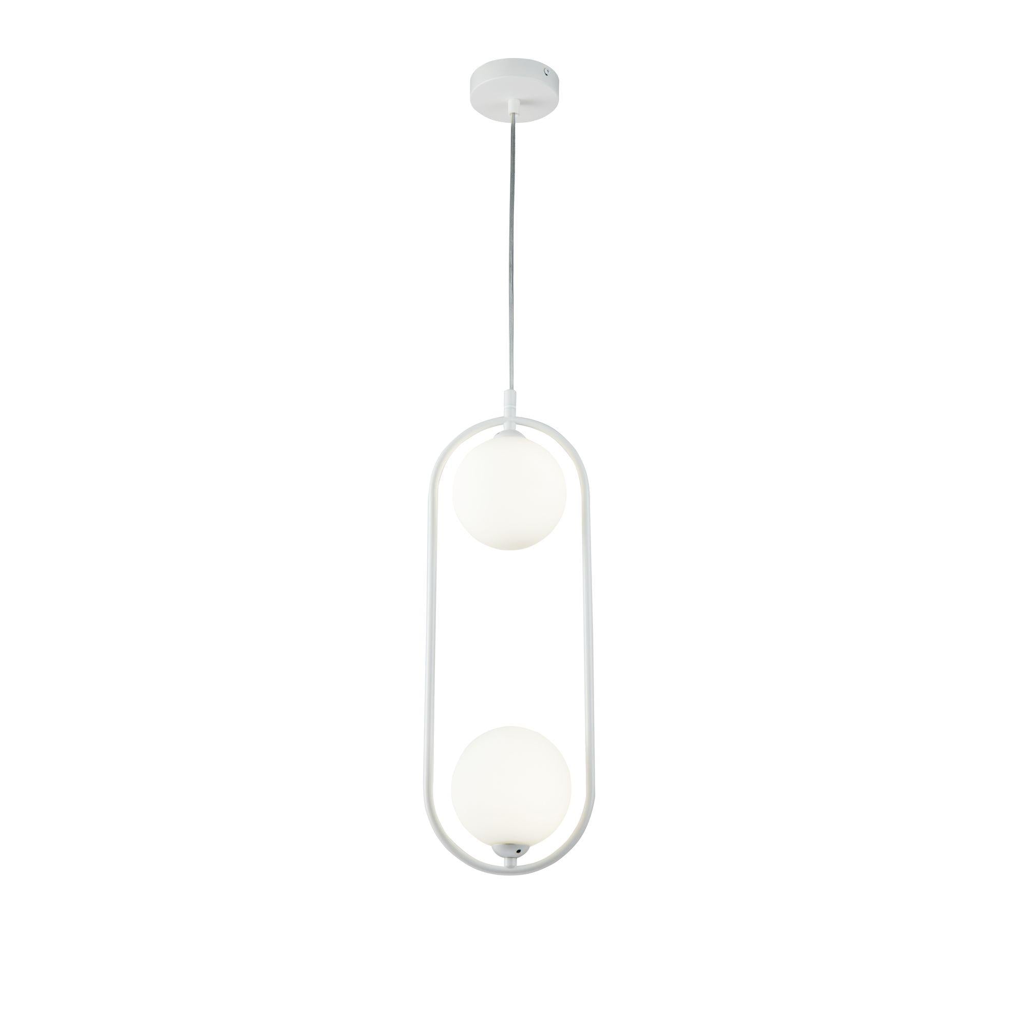 Lampada pendente Modern in Metallo Ring Bianco