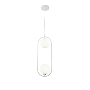 Lampada pendente Modern in Metallo Ring Bianco