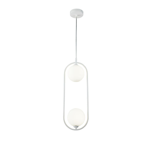 Lampada pendente Modern in Metallo Ring Bianco