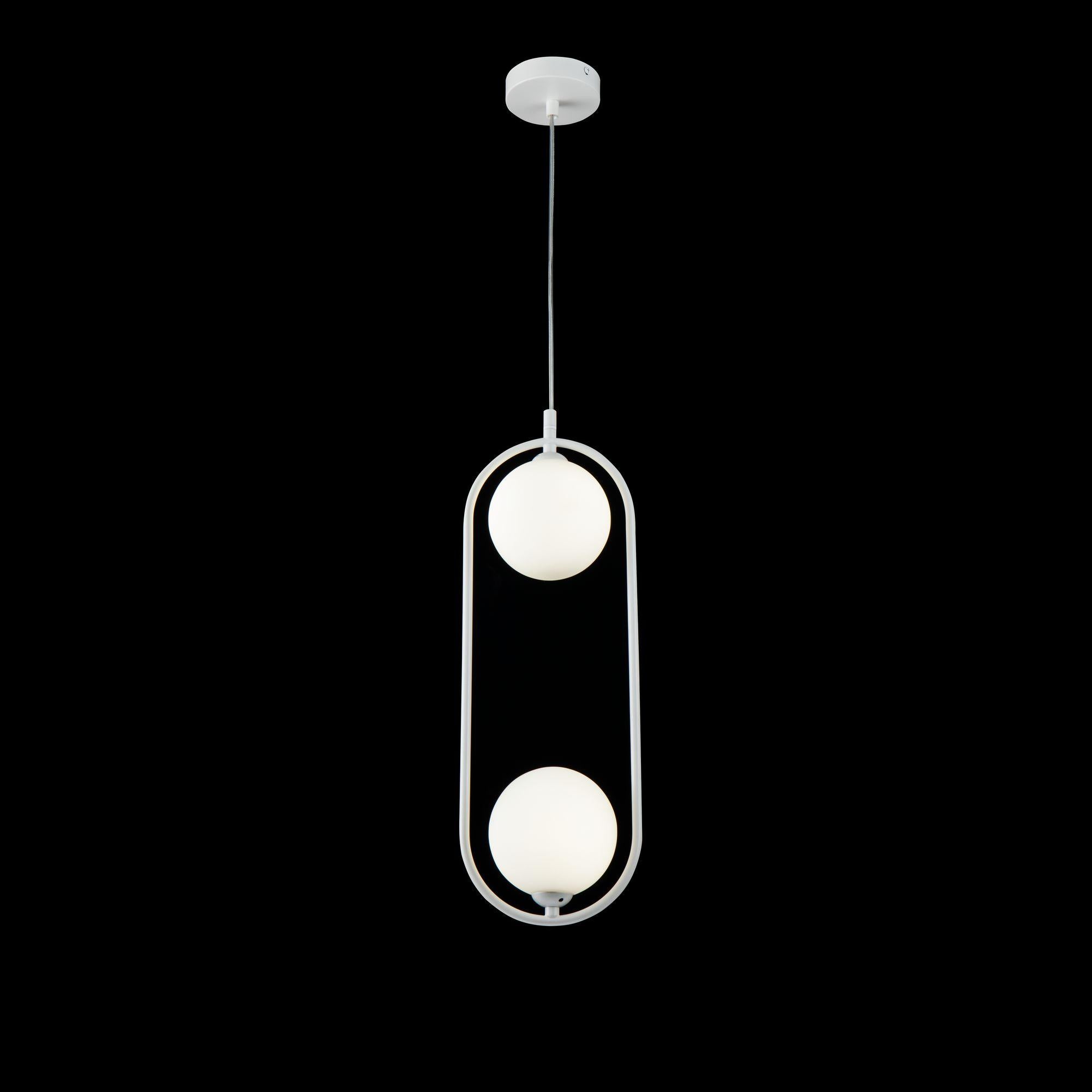 Lampada pendente Modern in Metallo Ring Bianco