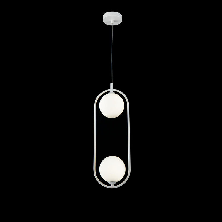 Lampada pendente Modern in Metallo Ring Bianco