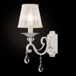 Lampada da parete Elegant in Metallo Grace Bianco con Oro